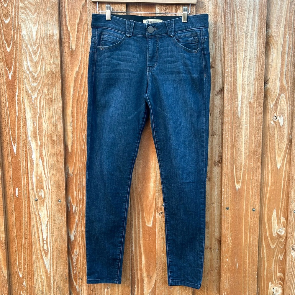 Democracy AB Solution Deep Blue Skinny Jeans Ankle Crop Tummy Control Size 8
